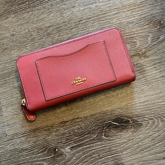 Coach Red Leather Wallet - Picture 1 of 3